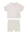 Moncler Logo T-shirt And Shorts Set In White