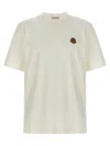 Moncler Cotton Jersey T-shirt With Contrasting Logo Patch In Gray