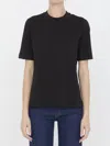 Moncler Cotton Jersey Crewneck T-shirt In Black