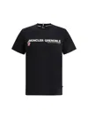Moncler Crew Neck Short Sleeve Straight Hem T-shirt In Black