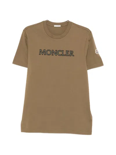 Moncler Logo T-shirt In Brown