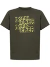 Moncler Stacked Logo Tee In Green
