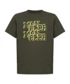 Moncler Stacked Logo Tee In Green