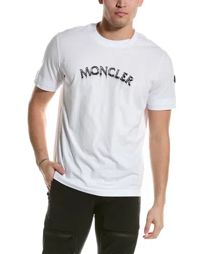 Pre-owned Moncler Logo T-shirt Men's In White