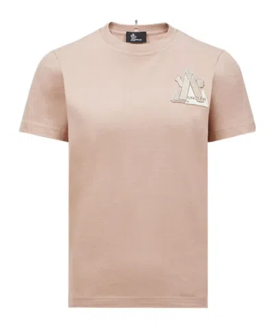MONCLER MONCLER GRENOBLE LOGO PATCH CREWNECK T-SHIRT