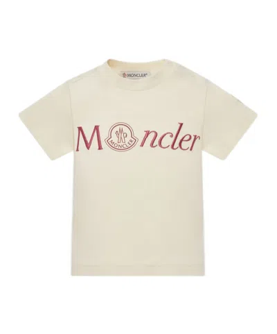 Moncler Logo T-shirt In Nude