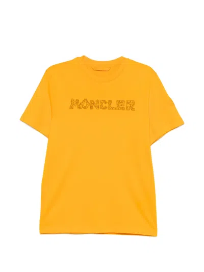 Moncler Logo T-shirt In Orange