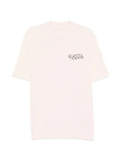 Moncler Cartoon Logo T-shirt In Pink