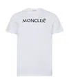 Moncler T-shirt With Flocked Logo In White