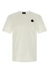 Moncler Cotton Jersey T-shirt With Contrasting Logo Patch In White