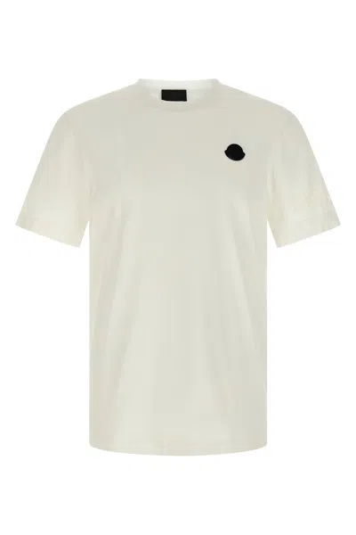 Moncler Brand Logo Crew Neck T-shirt In White