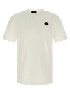 Moncler Cotton Jersey T-shirt With Contrasting Logo Patch In White