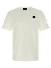 Moncler Cotton Jersey T-shirt With Contrasting Logo Patch In White