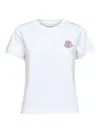 Moncler White Cotton Logo T-shirt In White