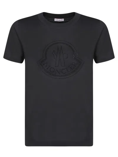 MONCLER BLACK COTTON T-SHIRT