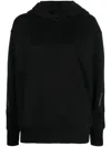 Moncler Logo-tape Detail Hoodie In Black