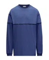 Moncler Logo-tape T-shirt In Blue