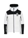 Moncler Colour-block Hooded Puffer Jacker In White