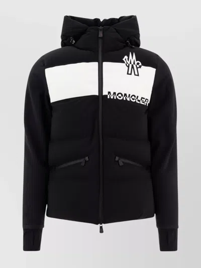 MONCLER LOGO TECHNICAL JACKET WITH HOOD AND POCKETS