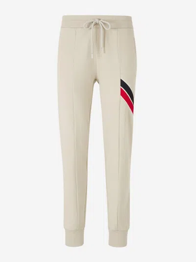 Moncler Logo Technical Joggers In Beige