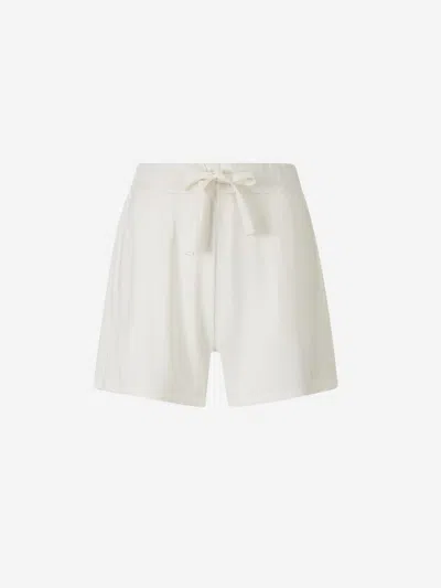 Moncler Logo Technical Shorts In White