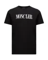 Moncler Mens Black Crewneck Brand-print Regular-fit Cotton-jersey T-shirt Xxl