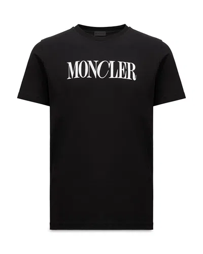 Moncler Mens Black Crewneck Brand-print Regular-fit Cotton-jersey T-shirt Xxl