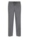 Moncler Joggers In Nylon And Cashmere Trousers Grey In Gray