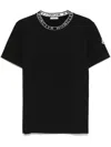 Moncler Short-sleeved Cotton T-shirt In Black