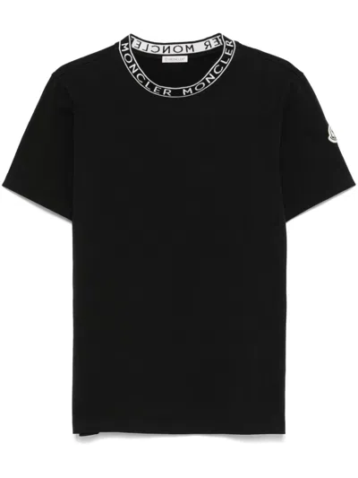 MONCLER LOGO-TRIM COTTON T-SHIRT