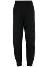 Moncler Logo-trim Cotton Track Pants In Schwarz
