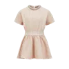 Moncler Robe En Coton À Finitions Logo In Pink