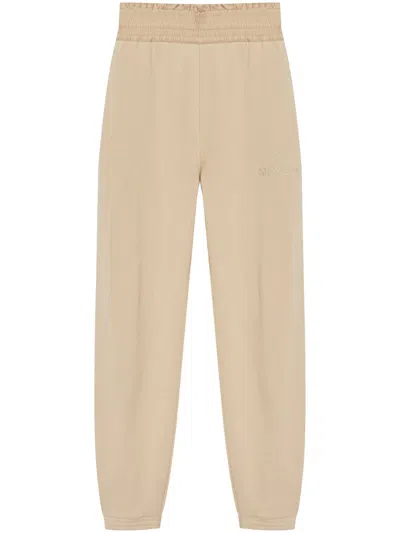 Moncler Logo Trousers In Neutrals