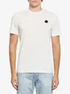 Moncler Men Logo T-shirt In Cotton. Chiedi A Chatgpt In White