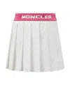 Moncler Logo-waist Pleated Skirt In White