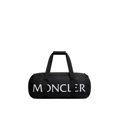 Moncler Logo Water-repellent Down-filled Duffle Bag Black