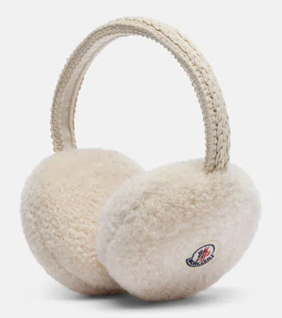 Moncler Logo Teddy Earmuffs In White