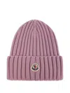 Moncler Pink Logo Beanie Hat