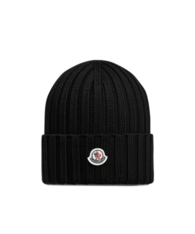 MONCLER LOGO WOOL BEANIE