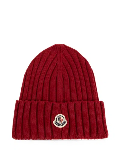 MONCLER MONCLER LOGO WOOL BEANIE