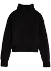 Moncler Logo Wool-blend Jumper In Black