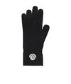 Moncler Virgin Wool Gloves In Black