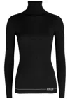 Moncler Logo Wool Top In Black