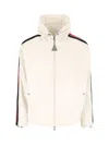 Moncler Snap Button Cuffs Hooded Jacket In White