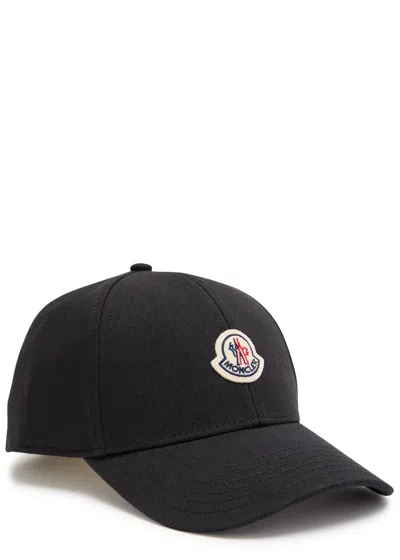 Moncler Logo-appliquéd Twill Cap In Black