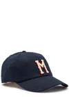 Moncler Monogram Patch Adjustable Baseball Cap In Blue