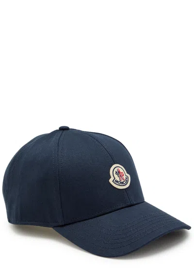 Moncler Logo-appliquéd Twill Cap In Navy