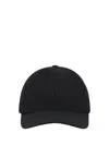 Moncler Relaxed Hat With Curved Brim And Button In Black