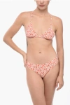 Moncler Logoed Bikini Set With Adjustable Straps In Orange