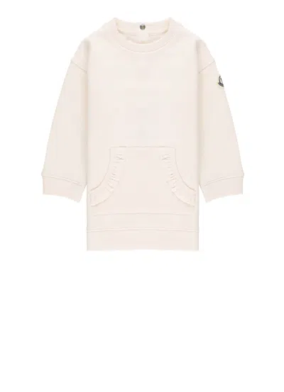 Moncler Babies' Logoed Dress In Brown